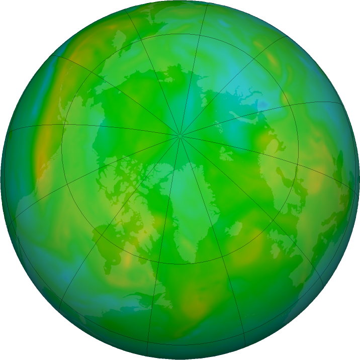 Arctic ozone map for 17 July 2019